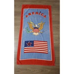 Vintage 1980s America Eagle Towel 57"x30.5"